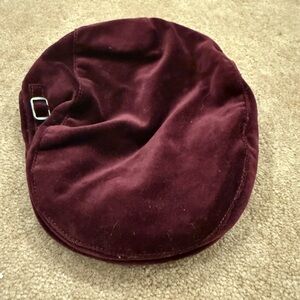 Janie and Jack Velvet Newsboy Hat in Deep Burgundy